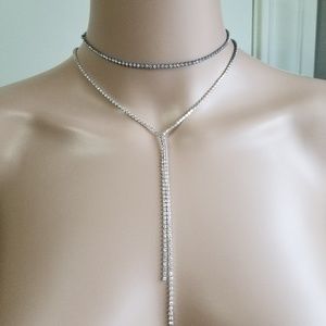 Double Layered Jeweled Choker